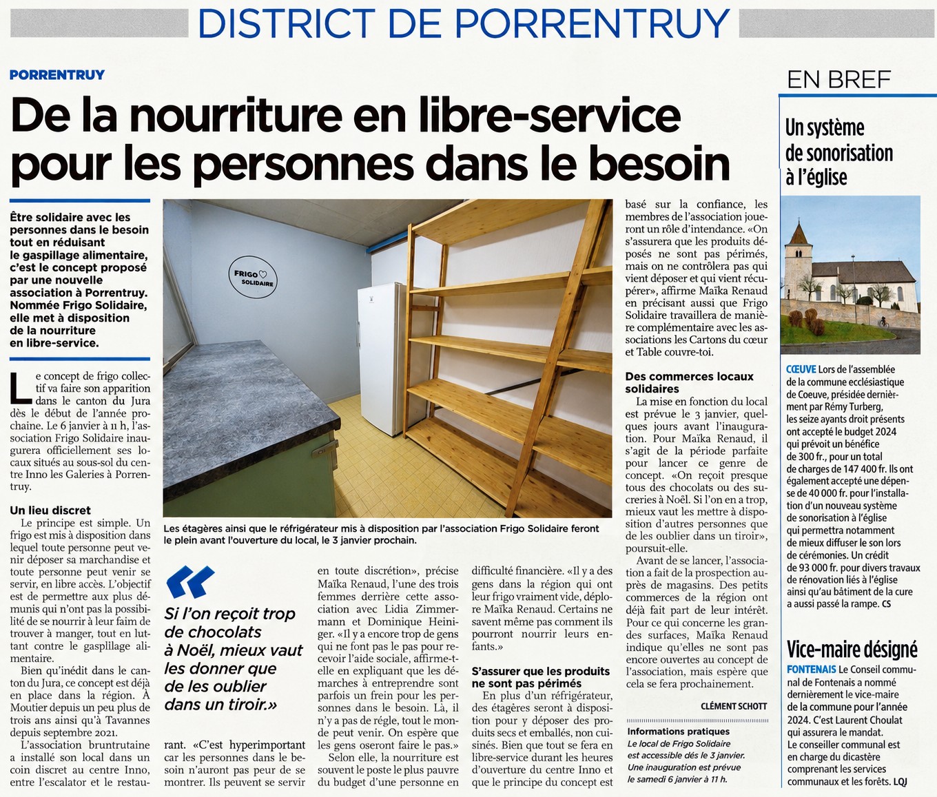 Quotidien Jurassien // Décembre 2023